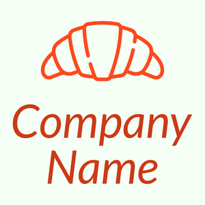 Croissant logo on a Honeydew background - Alimentos & Bebidas