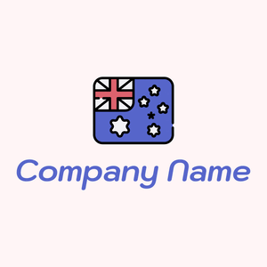 Outlined Rounded Australia on a Snow background - Abstrait