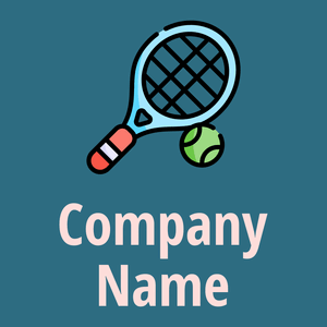 Tennis logo on a Atoll background - Spiele & Freizeit