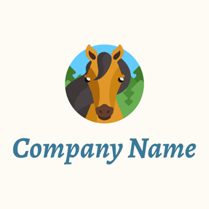 Horse on a Floral White background - Animales & Animales de compañía