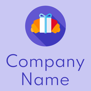Croissant logo on a Tropical Blue background - Nourriture & Boisson