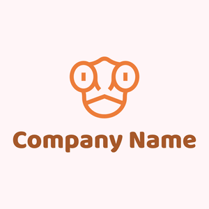 Iguana logo on a Lavender Blush background - Dieren/huisdieren