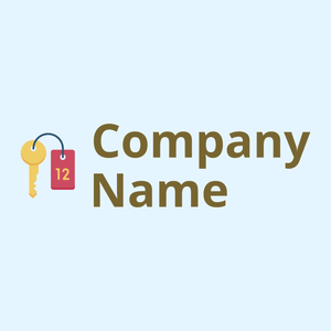 motel Room key logo on a light Blue background - Viajes & Hoteles