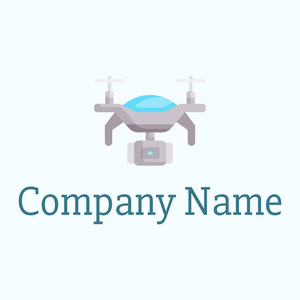 French Grey Camera drone on a Azure background - Tecnologia