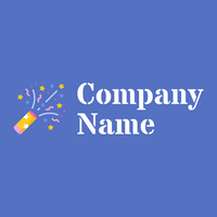 Confetti logo on a Havelock Blue background - Abstrait
