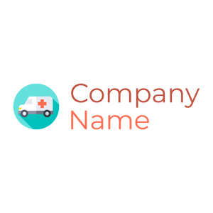 Turquoise Blue Ambulance on a White background - Médicale & Pharmaceutique