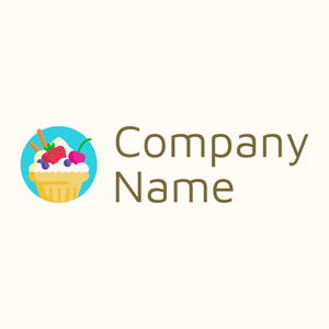 Turquoise Dessert on a Floral White background - Alimentos & Bebidas