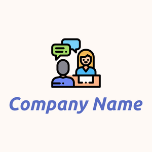 Interview logo on a Seashell background - Abstracto