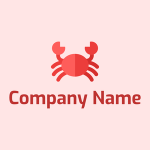 Cinnabar Crab on a Misty Rose background - Animais e Pets