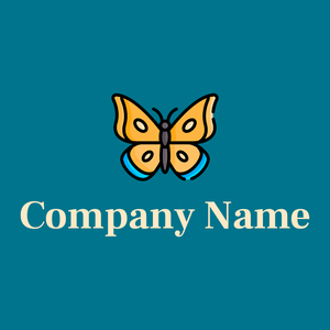 Butterfly on a Teal background - Tiere & Haustiere