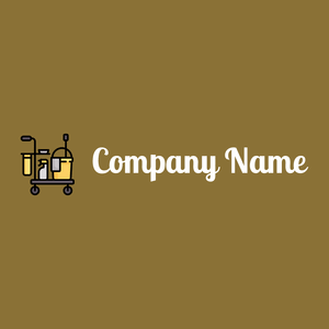 Cleaning cart logo on a McKenzie background - Reinigung & Wartung