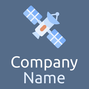 Light Sky Blue Satellite on a Kashmir Blue background - Tecnologia