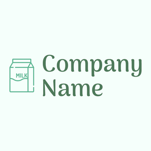 Milk logo on a Mint Cream background - Agricultura