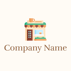 Cafe logo on a Floral White background - Cibo & Bevande