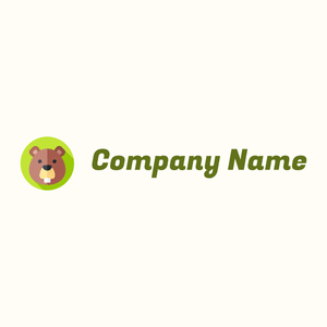 Pear Beaver on a Floral White background - Tiere & Haustiere