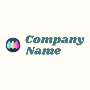 Ink Drops logo on a Floral White background - Domaine des communications