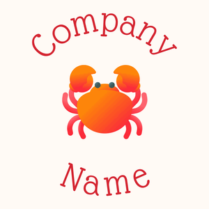 Dark Orange Crab on a Seashell background - Tiere & Haustiere
