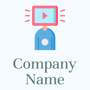 Content creator logo on a Alice Blue background - Unterhaltung & Kunst