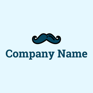 Black Moustache logo on a Alice Blue background - Moda & Bellezza