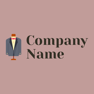 Suit logo on a Rosy Brown background - Moda & Belleza