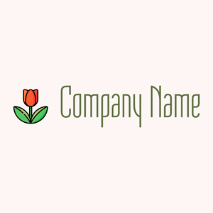 Leaves Tulip logo on a Snow background - Environnement & Écologie