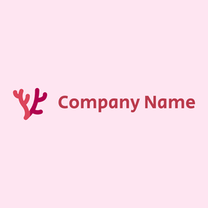 Pink Coral logo on a Lavender Blush background - Abstract