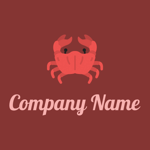 Burnt Sienna Crab on a Tall Poppy background - Animais e Pets