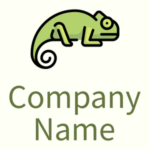 Black Chameleon on a Ivory background - Animais e Pets