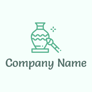 Ceramic logo on a Mint Cream background - Educación