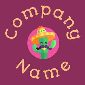  Cactus logo on a Rose Bud Cherry background - Bloemist