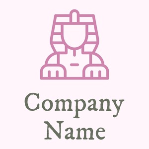 Great sphinx of giza logo on a Lavender Blush background - Abstracto