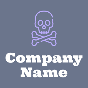 Skull logo on a Slate Grey background - Abstrait