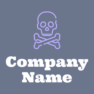 Skull logo on a Slate Grey background - Abstracto