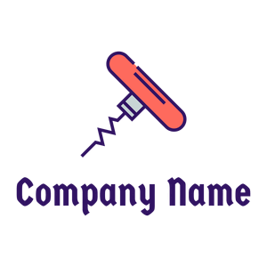 Outlined Red Corkscrew logo on a White background - Abstrato