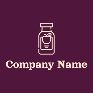 Juice logo on a Pompadour background - Alimentos & Bebidas