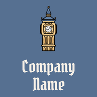 Big ben on a Kashmir Blue background - Arquitectura