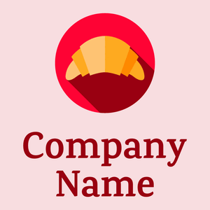 Croissant logo on a Carousel Pink background - Essen & Trinken