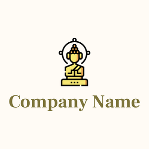 Statue on a Floral White background - Religión