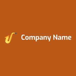 Saxophone logo on a Chocolate background - Arte & Entretenimiento