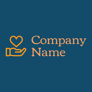 Heart logo on a Blue Stone background - Abstracto