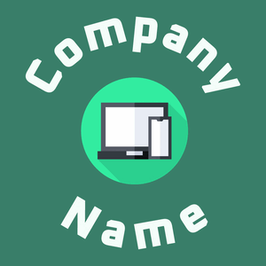 Technology logo on a Viridian background - Computadora