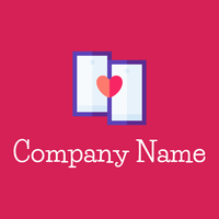 Dating app logo on a Cerise background - Kommunikation