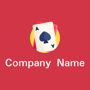 Ace of spades on a Brick Red background