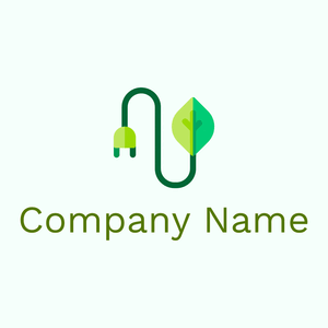 Eco energy logo on a Mint Cream background - Abstract