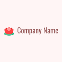 Coral Red Lotus on a Snow background - Religiosidade