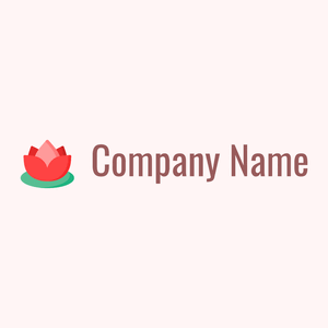 Coral Red Lotus on a Snow background - Religiosidade