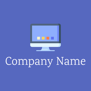 Desktop logo on a Havelock Blue background - Computadora