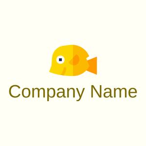 Yellow tang logo on a Ivory background - Abstrakt