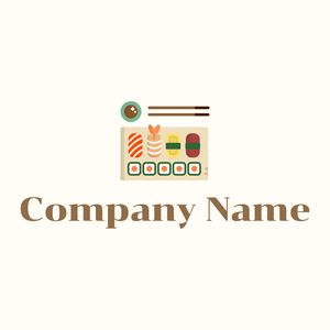 Plank Sushi logo on a Floral White background - Essen & Trinken