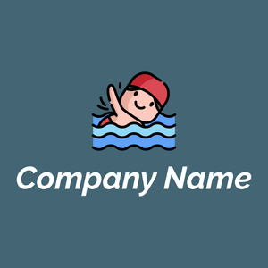 Swimmer logo on a Bismark background - Jeux & Loisirs